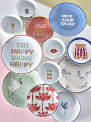 Novogratz 12 Piece Retro Mixed Slogan Dinnerset - Image 1 of 6