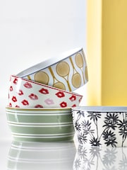 Novogratz 12 Piece Retro Mixed Slogan Dinnerset - Image 2 of 6