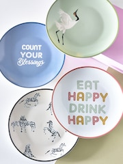 Novogratz 12 Piece Retro Mixed Slogan Dinnerset - Image 4 of 6