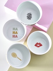 Novogratz 12 Piece Retro Mixed Slogan Dinnerset - Image 5 of 6