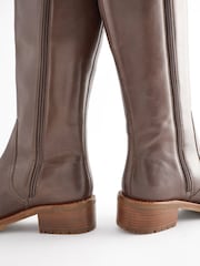 Chocolate Brown Regular/Wide Fit Forever Comfort® Chelsea Knee High Boots - Image 7 of 9