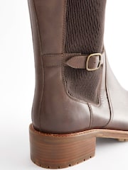 Chocolate Brown Regular/Wide Fit Forever Comfort® Chelsea Knee High Boots - Image 9 of 9