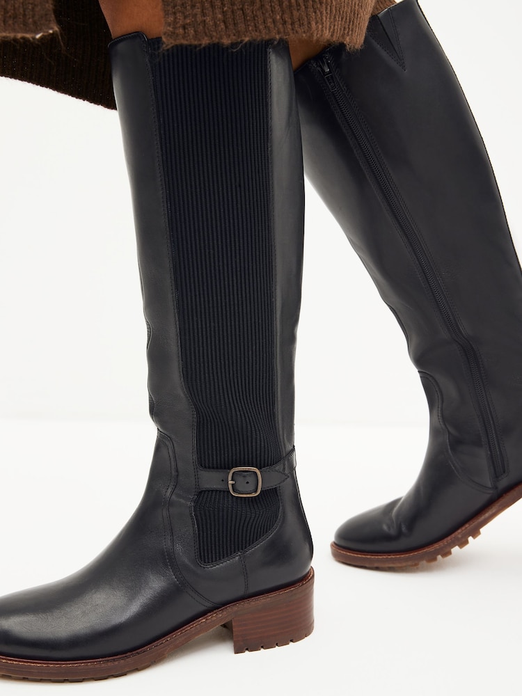 Black Regular/Wide Fit Forever Comfort® Chelsea Knee High Boots - Image 2 of 9