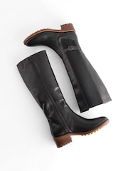 Black Regular/Wide Fit Forever Comfort® Chelsea Knee High Boots - Image 5 of 9