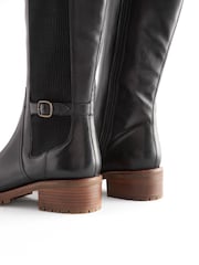 Black Regular/Wide Fit Forever Comfort® Chelsea Knee High Boots - Image 6 of 9