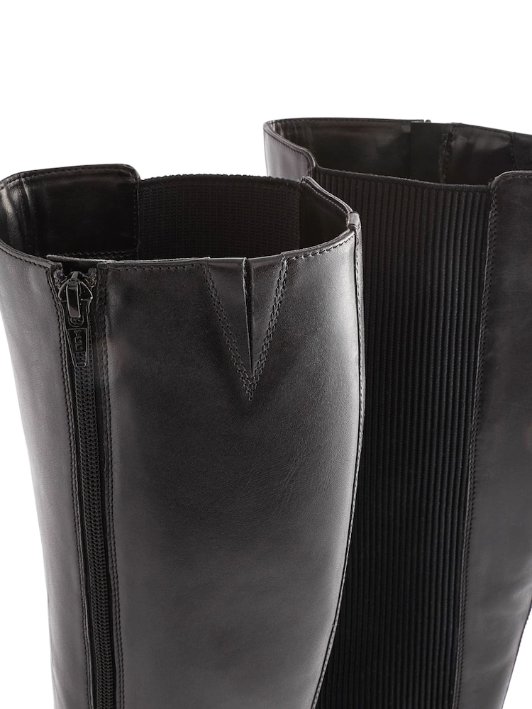 Black Regular/Wide Fit Forever Comfort® Chelsea Knee High Boots - Image 7 of 9