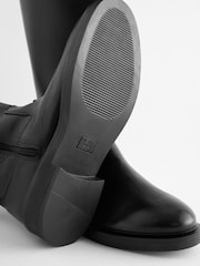 Black Forever Comfort® Leather Rider Knee High Boots - Image 11 of 11