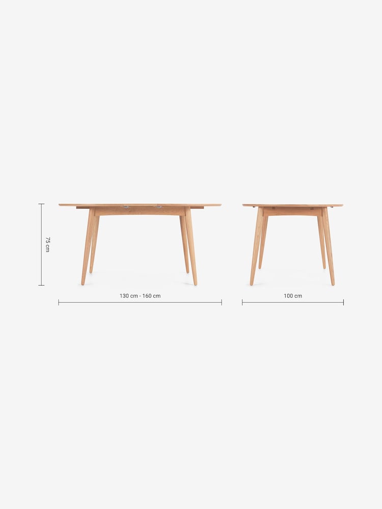 MADE.COM Oak Deauville 4 to 6 Seater Oval Extending Dining Table - Image 2 of 2