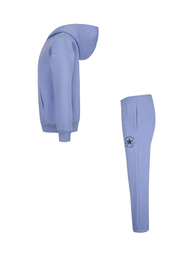 Converse Blue Little Kids Hoodie and Jogger Set - Image 3 of 9
