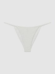 Reiss Off White Baz FELLA Low Rise Bikini Bottoms - Image 2 of 4