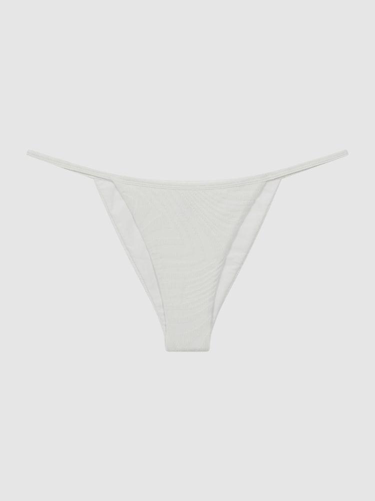 Reiss Off White Baz FELLA Low Rise Bikini Bottoms - Image 2 of 4
