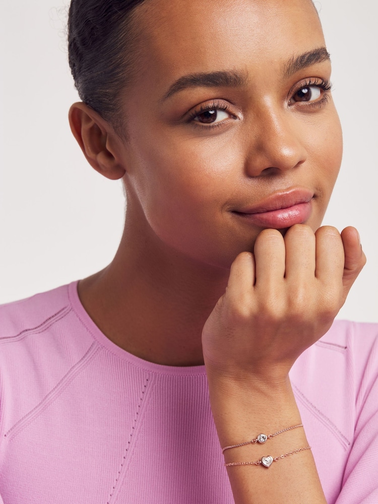 Тон рожевого золота - Ted Baker HANSAA: регульований браслет із кришталевим серцем - Image 8 of 9