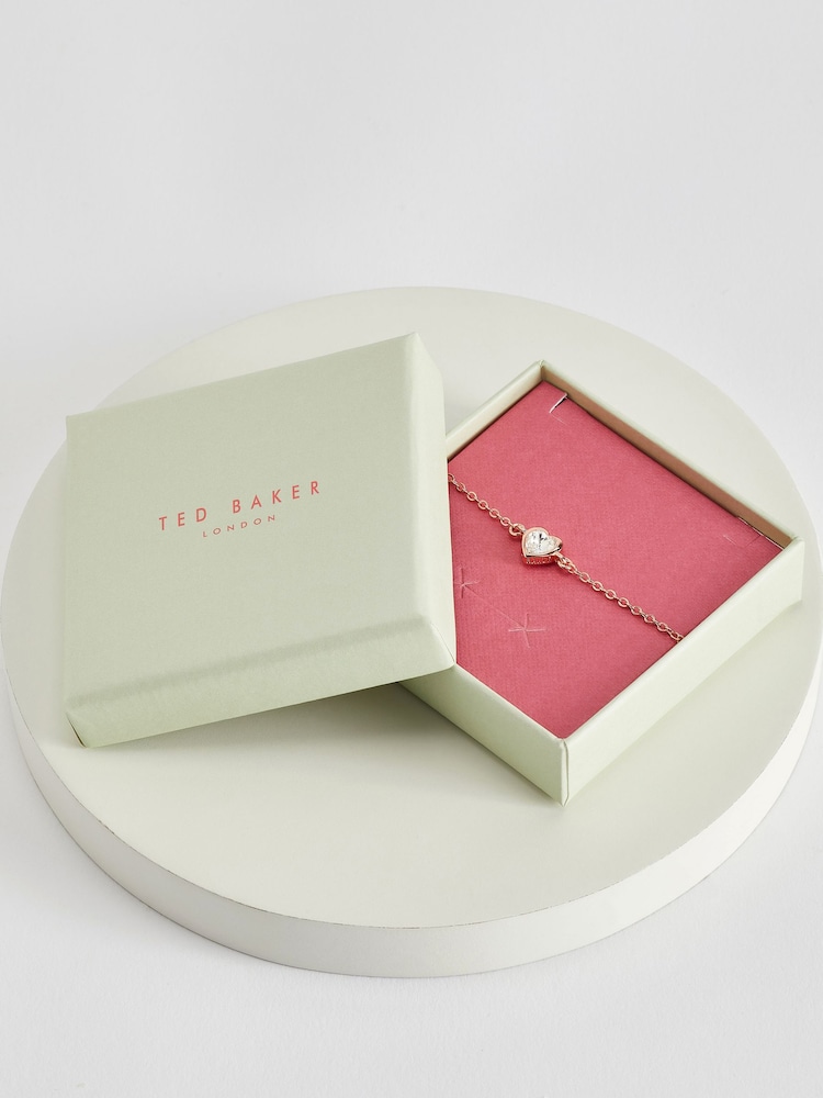 Ted Baker Rose Gold Tone HANSAA: Crystal Heart Adjustable Bracelet - Image 9 of 9 Ted Baker Rose Gold Tone HANSAA: Crystal Heart Adjustable Bracelet - Image 9 of 9