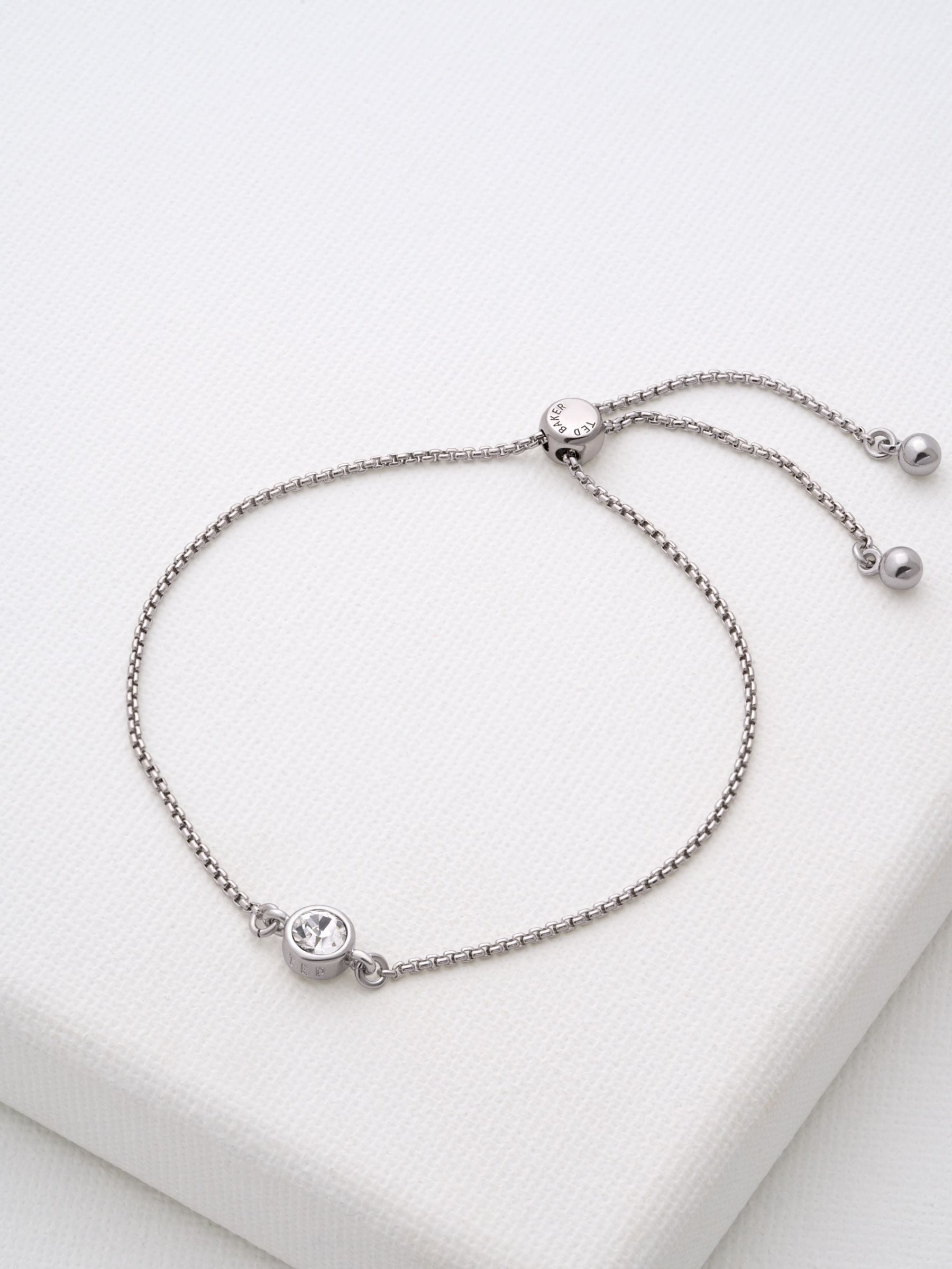 Buy Ted Baker Silver Tone SARSAA Crystal Drawstring Adjustable Bracelet from the Next UK online shop