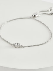 Ted Baker Silver Tone SARSAA: Crystal Drawstring Adjustable Bracelet - Image 3 of 8