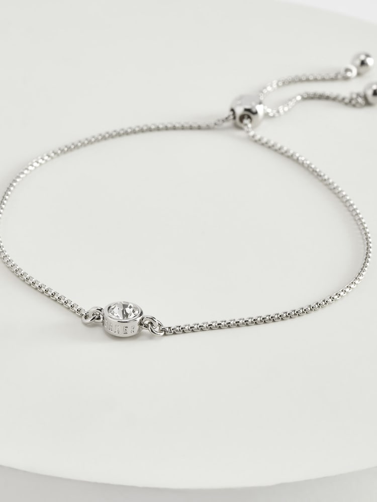 Zilverkleurig - Ted Baker SARSAA: Crystal Drawstring Adjustable Bracelet - Image 3 of 8