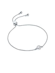 Ted Baker Silver Tone SARSAA: Crystal Drawstring Adjustable Bracelet - Image 5 of 8
