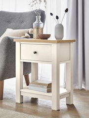 Cream Malvern Oak Effect Side Table - Image 3 of 9