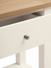 Cream Malvern Oak Effect Side Table - Image 4 of 9