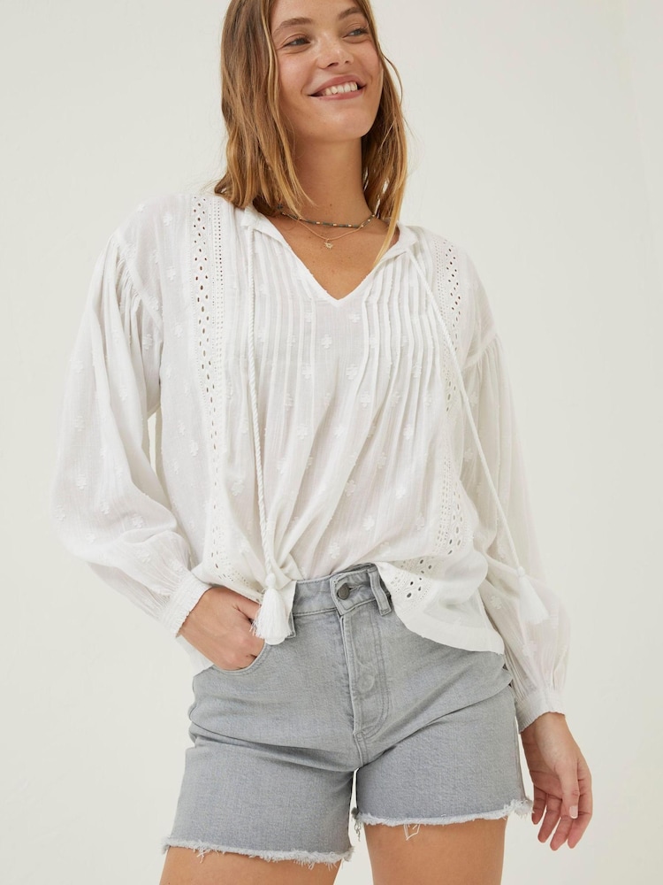 FatFace White Lace Freya Blouse - Image 1 of 4