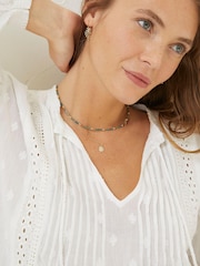 FatFace White Lace Freya Blouse - Image 4 of 4