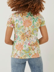 FatFace Natural Maggie Paradise Floral T-Shirt - Image 2 of 5