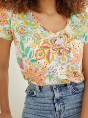 FatFace Natural Maggie Paradise Floral T-Shirt - Image 3 of 5