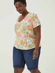FatFace Natural Maggie Paradise Floral T-Shirt - Image 4 of 5