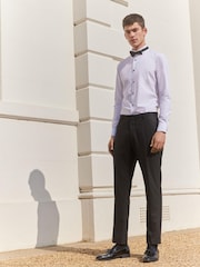Schwarz - Slim Fit - Anzug mit Schalkragen: Hose - Bild 2 von 8