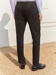 Schwarz - Slim Fit - Anzug mit Schalkragen: Hose - Bild 3 von 8