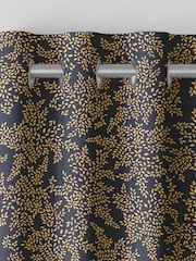 Sara Miller Smokey Blue Little Leaves Made to Measure Curtains - Image 7 of 9