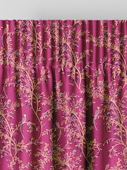 Sara Miller Fuchsia 100% Cotton Birds of Paradise Made to Measure Curtains - Image 5 of 8
