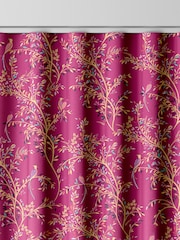 Sara Miller Fuchsia 100% Cotton Birds of Paradise Made to Measure Curtains - Image 7 of 8