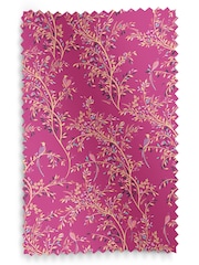 Sara Miller Fuchsia 100% Cotton Birds of Paradise Made to Measure Curtains - Image 8 of 8
