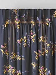 Sara Miller Navy Birds & Gate Made to Measure Curtains - Image 5 of 9