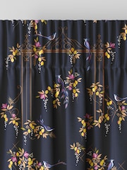 Sara Miller Navy Birds & Gate Made to Measure Curtains - Image 6 of 9