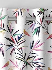 Sara Miller White 100% Cotton Bamboo Made to Measure Curtains - Image 7 of 9