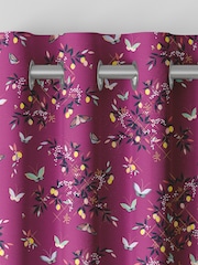 Sara Miller Purple 100% Cotton Butterflies & Trellis Made to Measure Curtains - Image 7 of 9