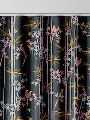 Sara Miller Dark Green Linear Made to Measure Curtains - Image 8 of 9