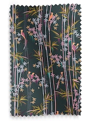 Sara Miller Dark Green Linear Made to Measure Curtains - Image 9 of 9