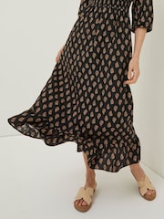 FatFace Black/Gold Adele Midi Dress - Image 5 of 5