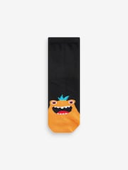 Black/Bright Monsters Cotton Rich Socks 10 Pack - Image 4 of 11