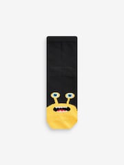 Black/Bright Monsters Cotton Rich Socks 10 Pack - Image 8 of 11