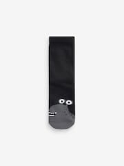 Black/Blues Monsters Cotton Rich Cushioned Socks 7 Pack - Image 4 of 8