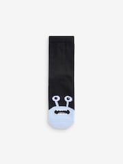 Black/Blues Monsters Cotton Rich Cushioned Socks 7 Pack - Image 6 of 8