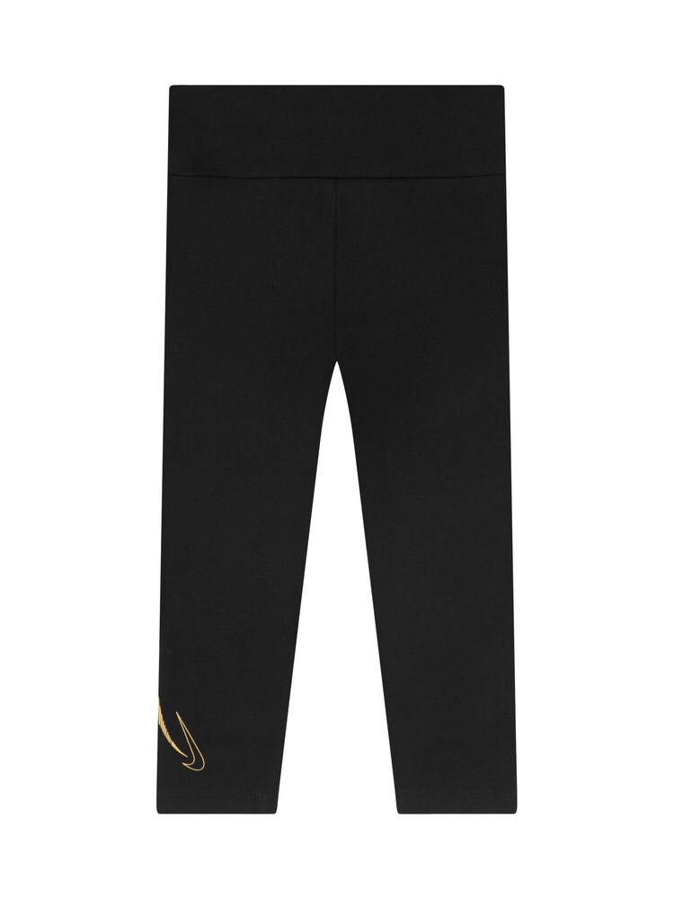 Nike Black/Gold Little Kids Shine Leggings - Image 1 of 3
