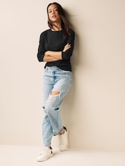 Black The Everyday Crew Neck Long Sleeve Top - Image 2 of 6