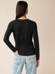 Black The Everyday Crew Neck Long Sleeve Top - Image 3 of 6