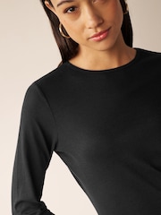 Black The Everyday Crew Neck Long Sleeve Top - Image 4 of 6