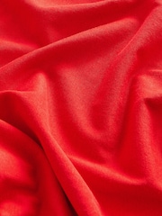 Red Essential Pure Cotton Short Sleeve Crew Neck T-Shirt - Image 6 of 6